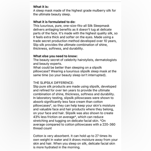 Slip Silk Sleepmask - Picture 4 of 8